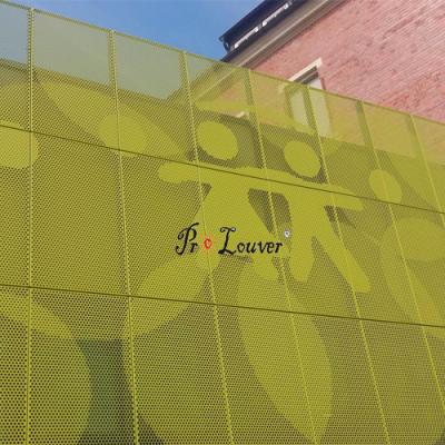 Perforated aluminum facade